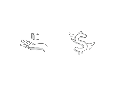 App Icons dollar hand icon illustration thing