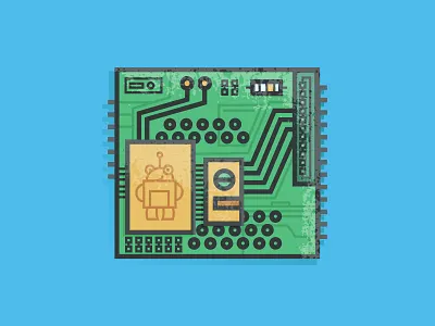 Design Drive computer chip design drive illustration line