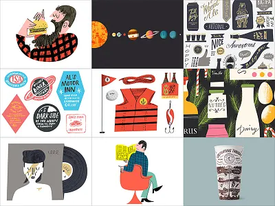 2015 Best Nine 2015 beer bestnine bowie burger chipotle christmas fishing illustration planets space