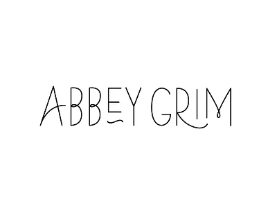 Abbey Grim design identity lettering logo