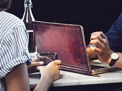 TwelveSouth BookBook Rutledge accessory antique book distress icon masculine pattern product design