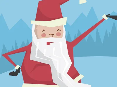 Santa christmas claus holiday illustration jolly santa