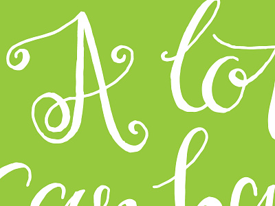 A a lettering letters script type
