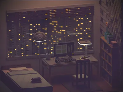 The Cosy Bedroom 3d bedroom cosy illustration isometric pixel pixelart voxel voxelart