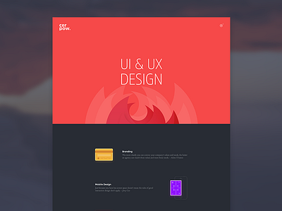 Cerpow Landing Page feature flat landing list page portfolio screen ui ux web