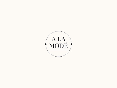 A La Mode Wordmark fashion home interiors logo logo design typography