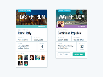 Trip Card card misstravel travel ui ux