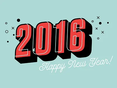 Happy New Year! 2016 celebrate design new year typography vector