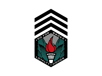 Go For Broke A clean color design flat geometry graphic logo mark