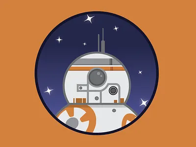 BB-8 bb 8 disney flat flat illustration illustration lucasfilms star wars vector