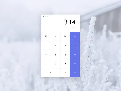 Daily UI Challenge 004 004 calculator dailyui math newyear pi purple snow ui