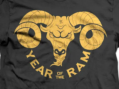 Year of the Ram 1color ram shirt