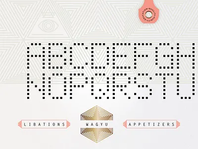Butcher's Kit cattle brand dot matrix kit of parts mono type mystic perforated restaurant