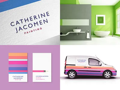 Catherine Jacomen Painting brand core design identity illustration interior logo paint tom ralston tomralston toronto visual