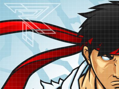 SF - Ryu evil fighter rockdoodle ryu sf street vector