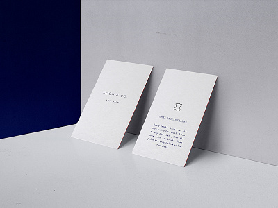 Koch & Co. Care Card business cards fashion minimal mockup print designs shoes