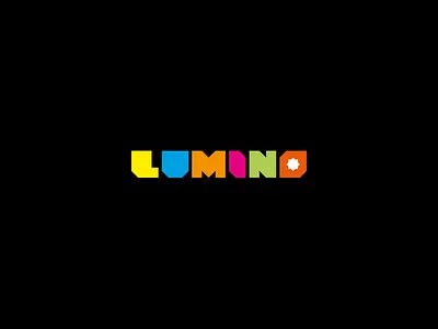 Lumino Logo colorful colors concept geometric glow light logo minimal simplicity typography