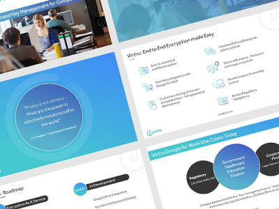 Presentation Design blue cool design flat presentation ui