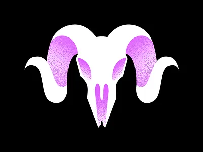 Ram gradient illustration occult ram skull vector
