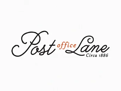 P.O Lane logotype script