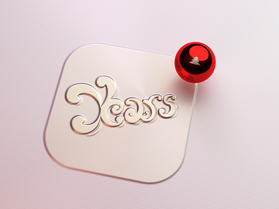 Happy New Year application celebration christmas tree divide happy new year icon paper render toy