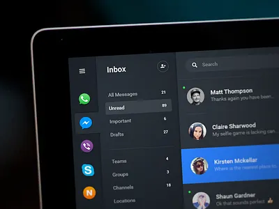 Instant Message - Chat Dashboard app chat dashboard download free grid instant message mockup psd ui user interface