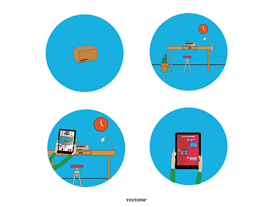 Youtopia* Spot Illustrations adobe color desk illo illustration illustrator school spot