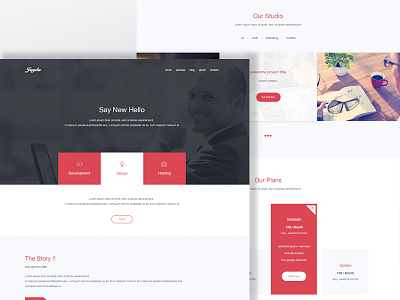 JAYDA - Creative One Page blog company contact flat one page personal portfolio services showcase ui ux web