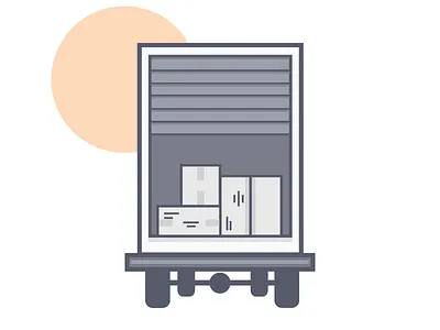 Delivery Truck - Illustration design illustration mail package truck ui usps ux