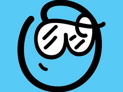 Glasses character design typography