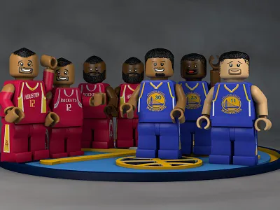 NBA LEGOs - 1/2/16 3d adobe after effects adobe illustrator cinema 4d cute draymond green dwight howard james harden klay thompson lego motion graphics steph curry