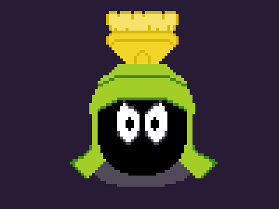 Marvin the Martian looney tunes pixel art