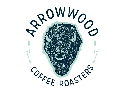 AW Rebrand arrows bison coffee illustration lightening rebrand roasters