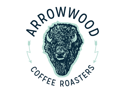 AW Rebrand arrows bison coffee illustration lightening rebrand roasters