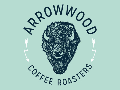 AW Rebrand 02 arrows bison coffee illustration lightening rebrand roasters