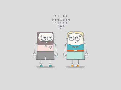 Silicon Valley Love blonde cartoon character character design code girl guy heart illustration person