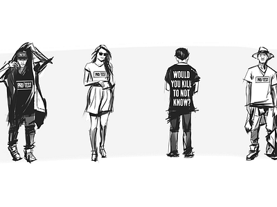 stinky inky digital fashion illustration ink