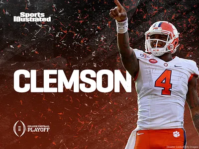 College Football Playoffs - Clemson brushwork clemson college football confetti football playoffs sports illustrated