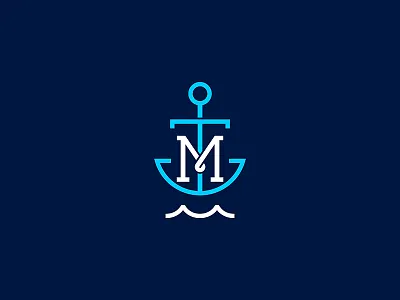 The Merchants Tavern anchor bar bold icon kitchen logo merchants minimal monogram nautical tavern wave