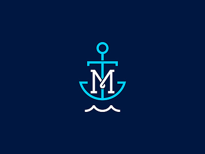 The Merchants Tavern anchor bar bold icon kitchen logo merchants minimal monogram nautical tavern wave