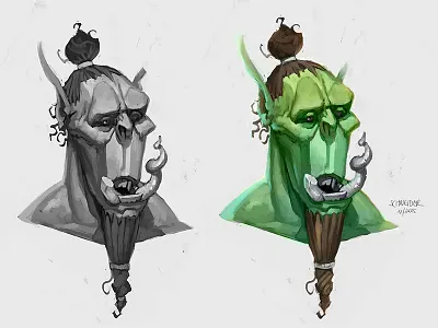 Orc Sketch (cORCscrew) blizzard character characterdesign creature fantasy illustration orc painting photoshop portrait sketch warcarft