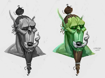 Orc Sketch (cORCscrew) blizzard character characterdesign creature fantasy illustration orc painting photoshop portrait sketch warcarft