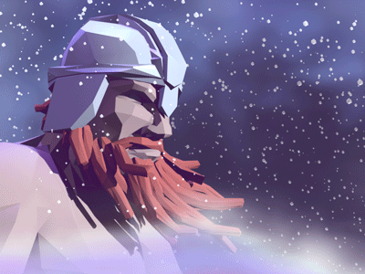 Vili animation beard clouds fog loop low poly snow viking vili wind