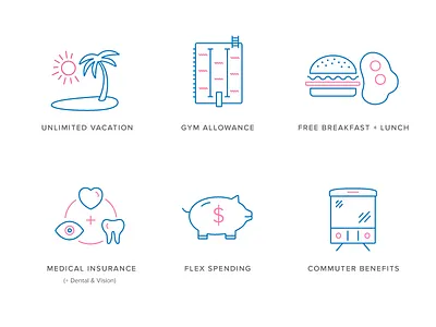 The Perks benefits icon design iconography icons perks