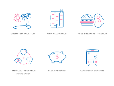 The Perks benefits icon design iconography icons perks