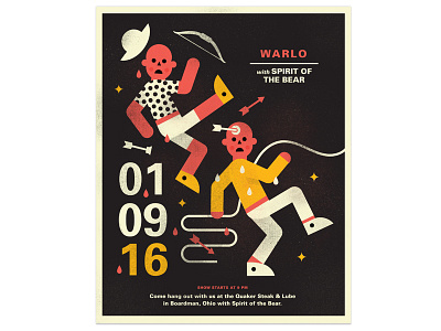 Warlo 2 design gigposter illustration