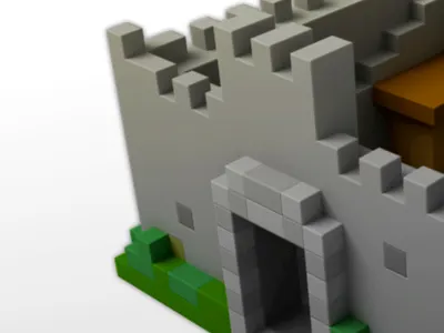 Castle Brick Voxel castle magicavoxel voxel