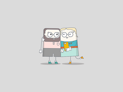 The Selfie cartoon character character design code geek girl guy illustration person selfie