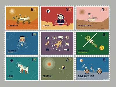 Space - stamps collection (Personal '15)