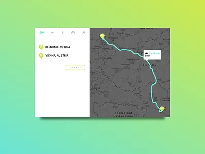 Day 044 - Simple Navigation Widget dailyui day044 day44 map navigation simple ui user interface widget